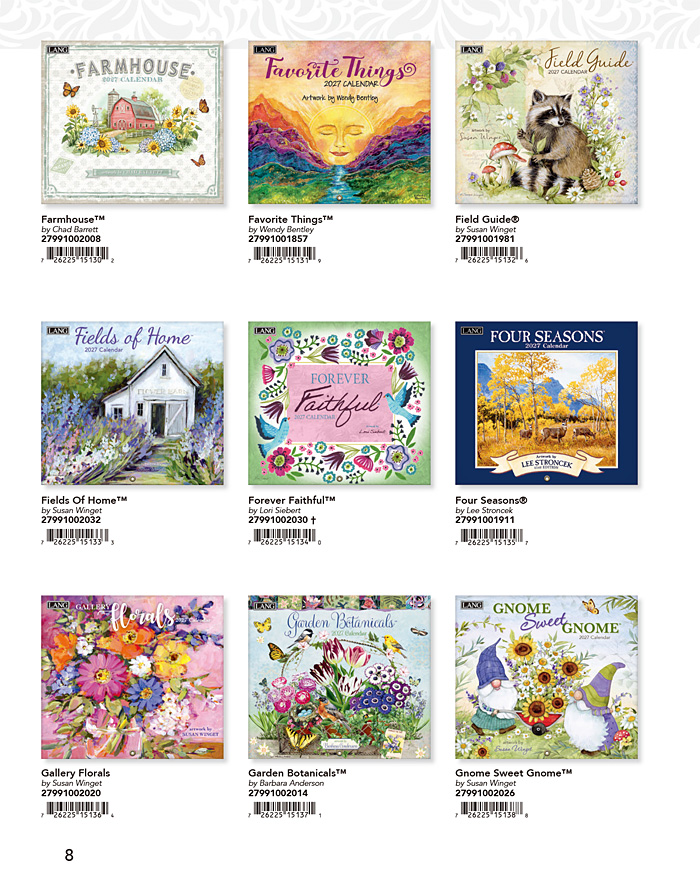 2027年版ラングウォールカレンダー/壁掛けカレンダー