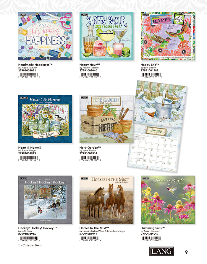 2027年版ラングウォールカレンダー/壁掛けカレンダー