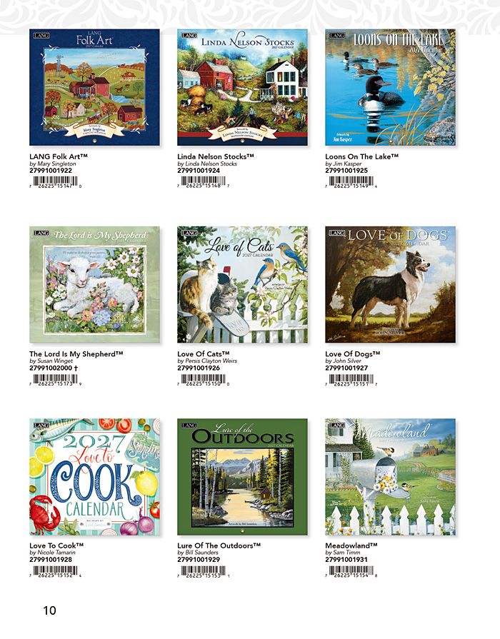 2027年版ラングウォールカレンダー/壁掛けカレンダー