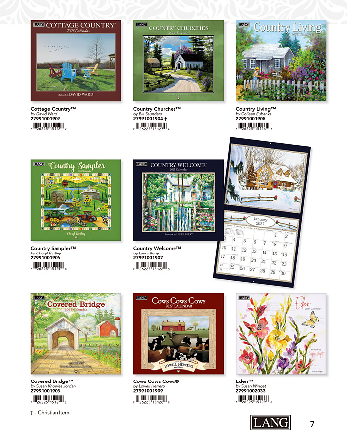 2027年版ラングウォールカレンダー/壁掛けカレンダー
